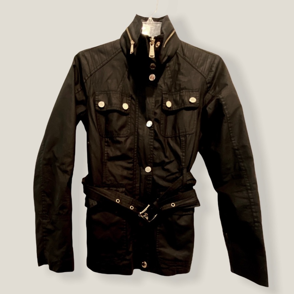 Michael Kors Rain Jacket with Gold Accents Sz XXS